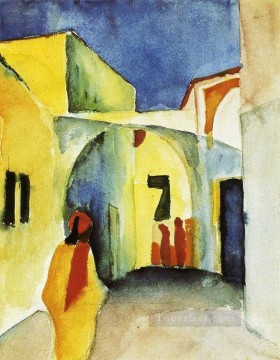 Vista de un callejón expresionista Pinturas al óleo